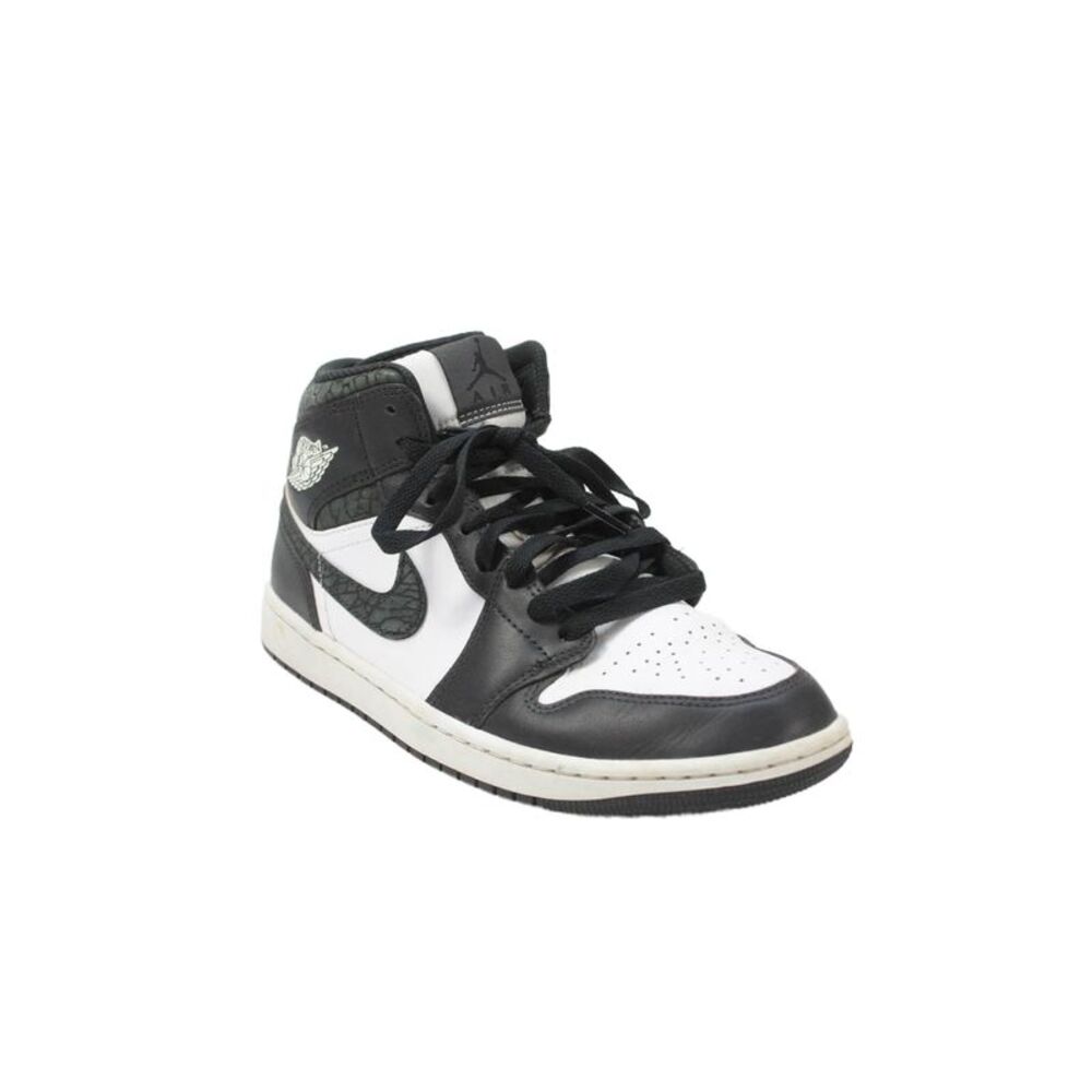 Air Jordan Womens Leather Colorblock High Top Sneakers Black Size 8